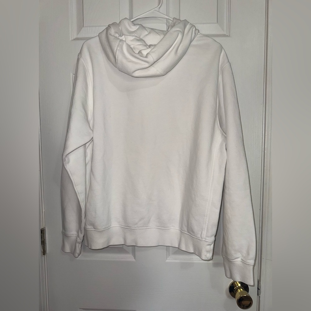 Nike White Hoodie with Brown Logo - Picture 6 of 6